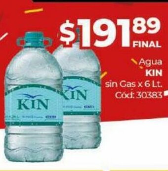 Diarco Kin Agua sin Gas x 6 Lt. oferta
