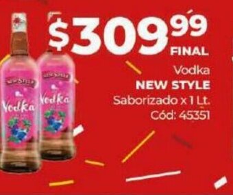 Diarco New Style Vodka Saborizado x 1 Lt oferta