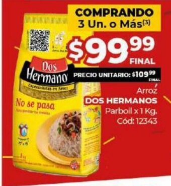Diarco Dos Hermanos Arroz Parboil x 1 kg oferta