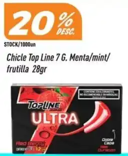Supermercados Comodin Chicle Top Line 7 G. Menta/mint/frutilla oferta