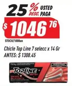 Supermercados Comodin Chicle Top Line 7 selecc x 14 Gr oferta