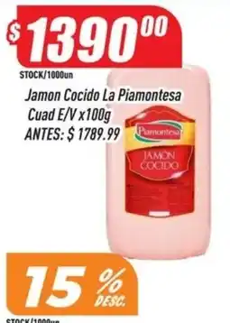 Supermercados Comodin Piamontesa jamon cocido oferta