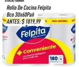 Supermercados Comodin Felpita rollo de cocina oferta