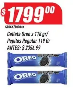 Supermercados Comodin Oreo galleta x 118 gr/pepitos regular 119 gr oferta