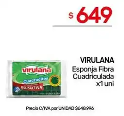 Nini Mayorista Virulana esponja fibra cuadriculada oferta