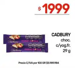 Nini Mayorista Cadbury yoghurt frutilla oferta