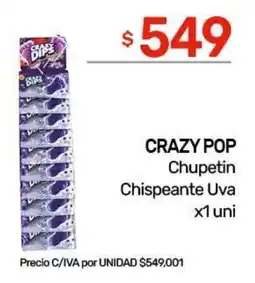 Nini Mayorista Crazy pop chupetin chispeante uva oferta