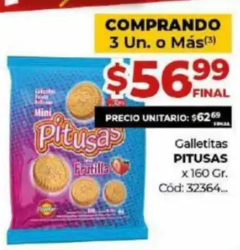 Diarco Pitusas Galletitas x 160 Gr. oferta