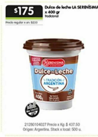 Jumbo Dulce de leche la serenísima 400g oferta