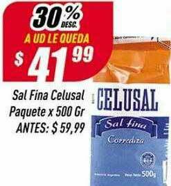 Supermercados Comodin Sal Fina Celusal oferta