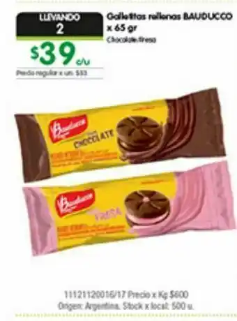 Jumbo Galletas rellenas bauducco 65g oferta