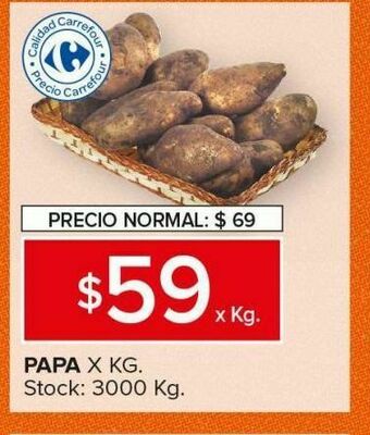 Carrefour Papa x kg oferta