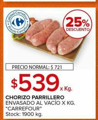 Carrefour Chorizo parrillero oferta