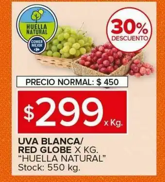 Carrefour Uvas blanca red globe oferta
