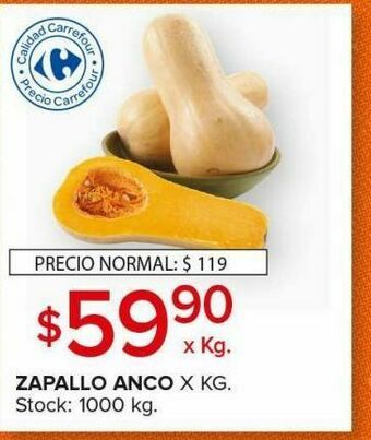 Carrefour Zapallo anco oferta