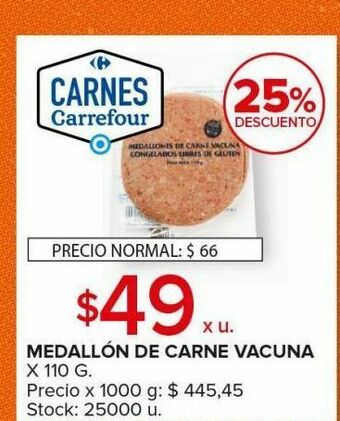 Carrefour Medallon de carne vacuna oferta
