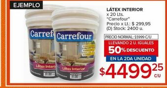 Carrefour Látex interior oferta