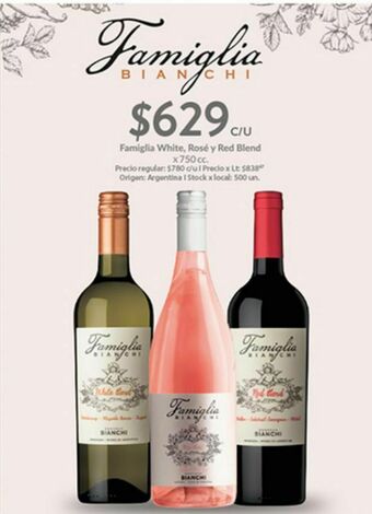 Jumbo Vino famiglia bianchi 750cc oferta
