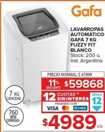 Carrefour Lavarropas automatico gafa oferta