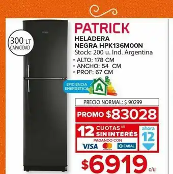 Carrefour Heladeras negra patrick oferta