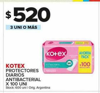 Carrefour Maxi Kotex Protectores Diarios Antibacterial oferta