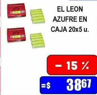 El Leon Azufre En Caja