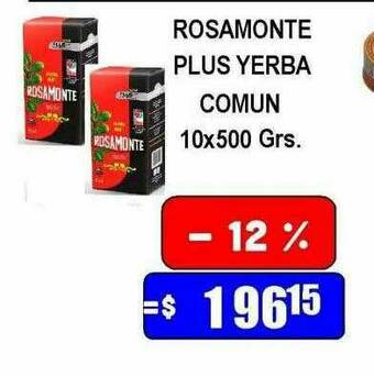 Dulcenter Rosamonte Plus Yerba Comun oferta
