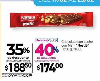 La Anonima Chocolate Con Leche Con Maní oferta