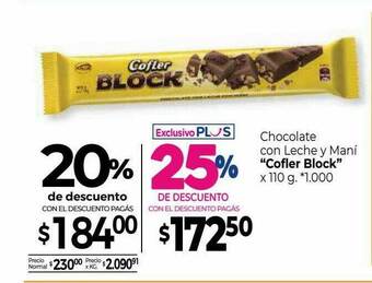 La Anonima Chocolate Con Leche Y Maní oferta