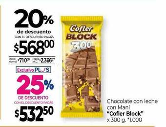 La Anonima Chocolate Con Leche Con Maní oferta