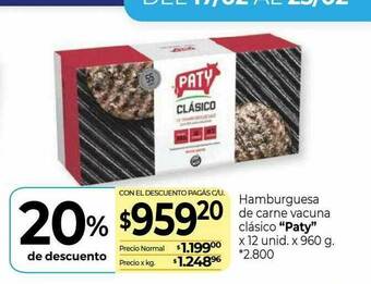 La Anonima Hamburguesa De Carne Vacuna Clásico oferta