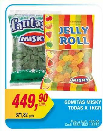 Maxiconsumo Gomitas Misky Todas oferta