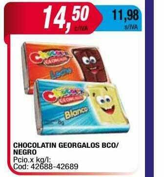 Maxiconsumo Chocolatin Georgalos Bco Negro oferta
