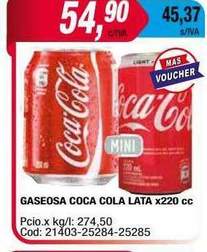 Maxiconsumo Gaseosa Coca Cola oferta