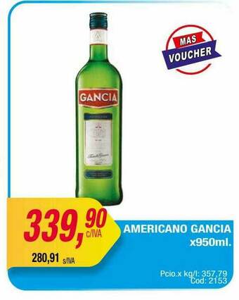 Maxiconsumo Americano Gancia oferta