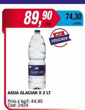 Maxiconsumo Agua Glaciar oferta