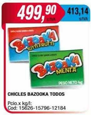 Maxiconsumo Chicles Bazooka Todos oferta