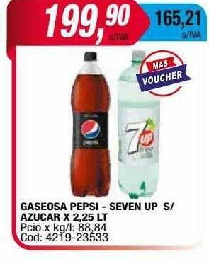 Maxiconsumo Gaseosa Pepsi - Seven Up S Azucar oferta