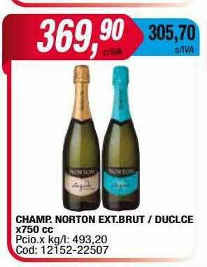 Maxiconsumo Champ Norton Ext Brut Dulce oferta