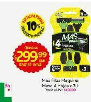 Medamax Mas Filos Maquina Masc 4 Hojas oferta