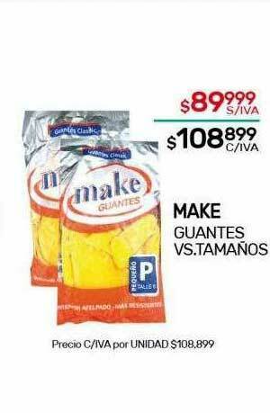 Make Guantes Vs Tamaños