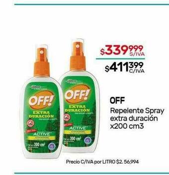 Nini Mayorista Off Repelente Spray Extra Duración oferta