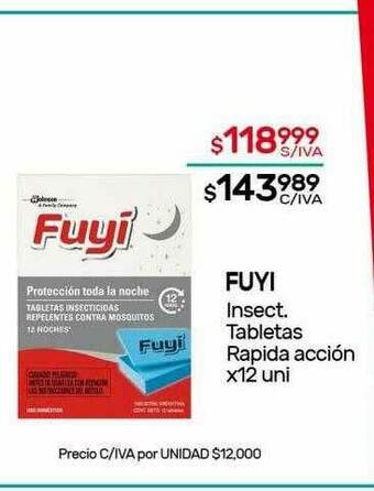 Nini Mayorista Fuyi Insect Tabletas Rapida Acción oferta