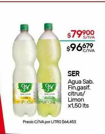 Nini Mayorista Ser Agua Sab Fin Gasif Citrus Limon oferta