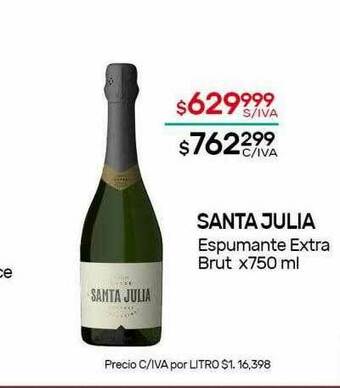 Nini Mayorista Santa Julia Espumante Extra Brut oferta