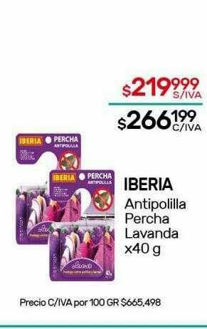 Nini Mayorista Iberia Antipolilla Percha Lavanda oferta
