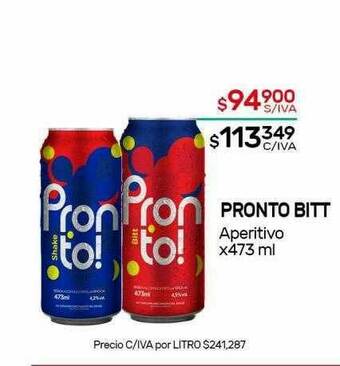 Nini Mayorista Pronto Bitt Aperitivo oferta