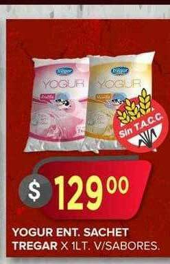 Supermercados Mayor Yogur Ent Sachet Tregar oferta