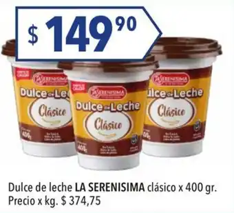 Hergo La Serenisima Dulce de leche clásico x 400gr oferta
