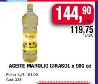 Maxiconsumo Aceite Marolio Girasol x 900cc oferta